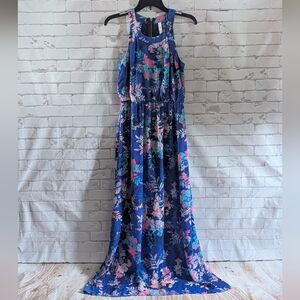 Floral Blue Maxi Dress